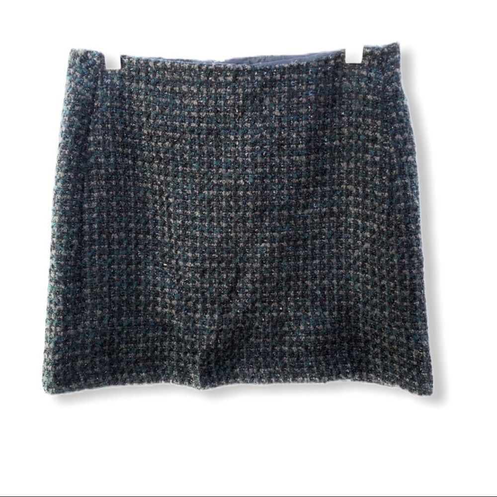 Willi Smith Tweed Wool Blend Mini Skirt